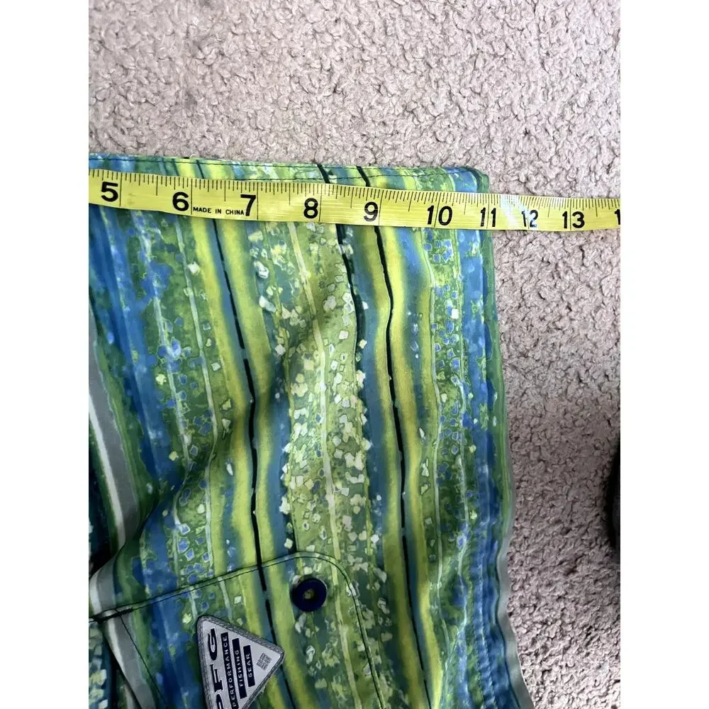 Men's Blue and Green Columbia Swim Trunks 36